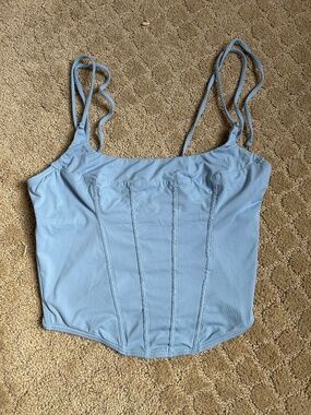 Gilly Hicks Blue Micro Corset Top Small Size